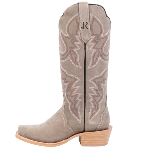R. Watson Women's Charcoal Roughout Cutter Toe Western Boot WOMEN - Footwear - Boots - Western Boots R Watson