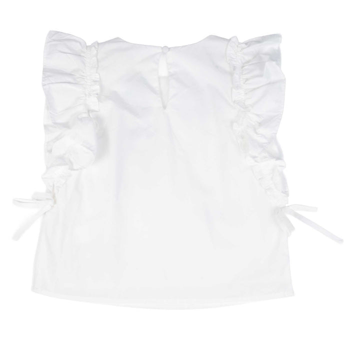 Hayden Girl's Blue Helmet Bow Patched Ruffle Tank Top KIDS - Girls - Clothing - Tops - Sleeveless Tops Hayden Los Angeles