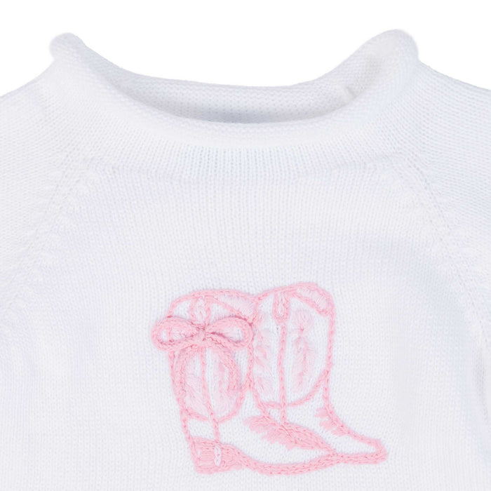 Pink Baby Cowboy Boot Rollneck Sweater KIDS - Girls - Clothing - Sweaters & Cardigans Magnolia Baby