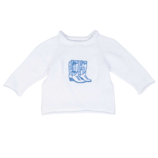 Light Blue Baby Cowboy Boot Rollneck Sweater KIDS - Boys - Clothing - Sweatshirts & Hoodies Magnolia Baby