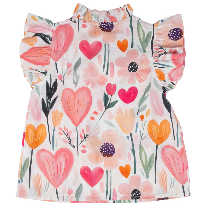 Hayden Girl's Hearts & Tulips Ruffle Tank Top KIDS - Girls - Clothing - Tops - Sleeveless Tops Hayden Los Angeles