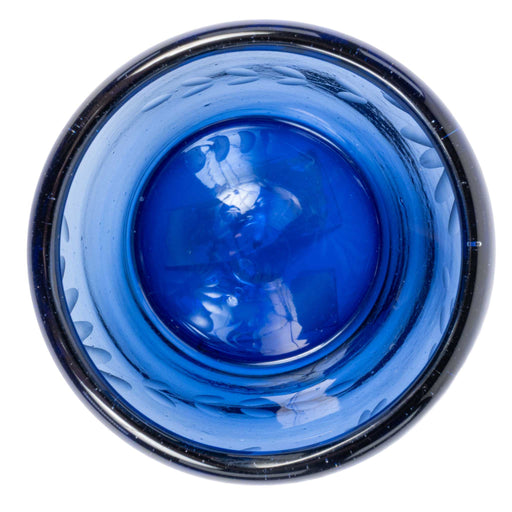 Crystal Stemless Wine Glass - French Blue HOME & GIFTS - Tabletop + Kitchen - Drinkware + Glassware Rose Ann Hall Designs