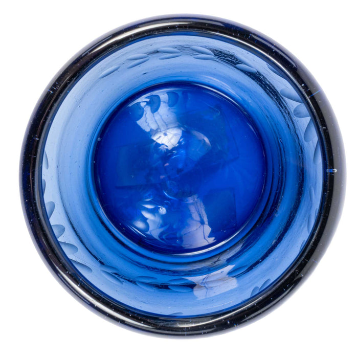 Crystal Stemless Wine Glass - French Blue