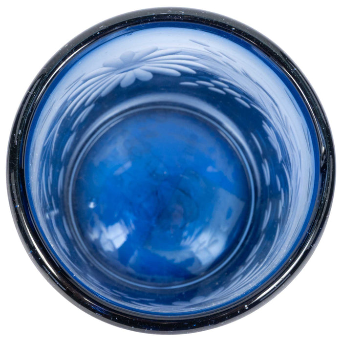 Crystal Juice Glass - French Blue