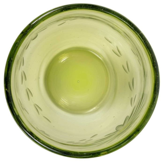 Crystal Stemless Wine Glass - Green