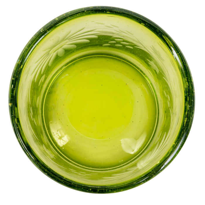 Crystal Old Fashion Glass - Green