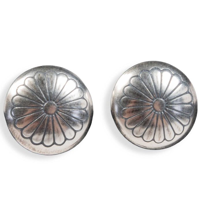 Engraved Circle Stud Earrings WOMEN - Accessories - Jewelry - Earrings Sunwest Silver