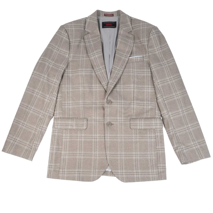Rock & Roll Denim Men's Taupe Plaid Sport Coat