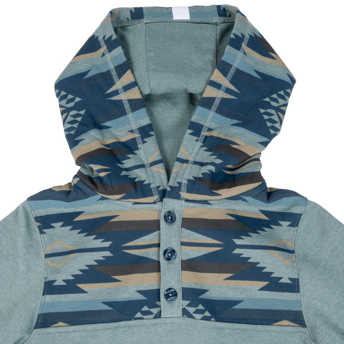 Cinch Boy's Colorblock Blue Pullover Hoodie