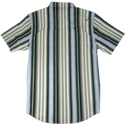 Ferrell Brand Harrison Green Stripe Snap Shirt MEN - Clothing - Shirts - Short Sleeve Ferrell Brand