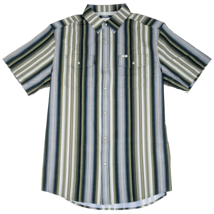 Ferrell Brand Harrison Green Stripe Snap Shirt