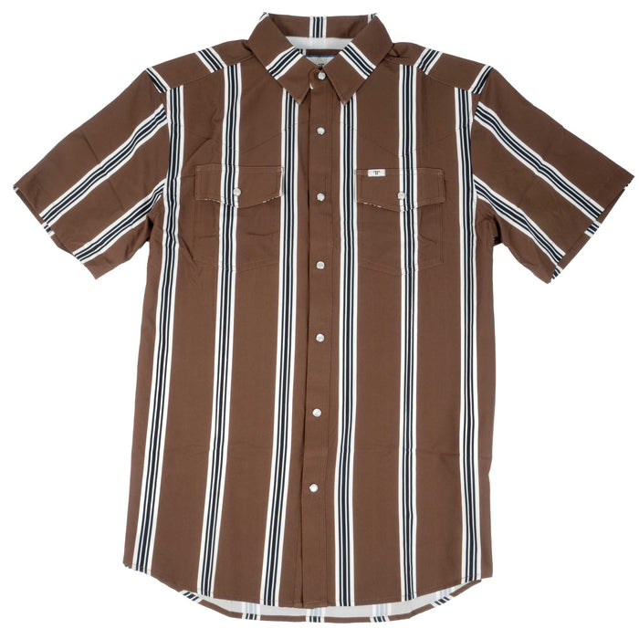 Ferrell Brand Hatfield Brown Stripe Snap Shirt