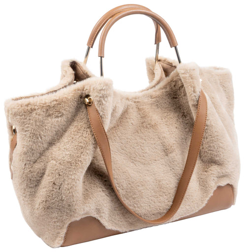 Dolce Vita Nomad Mid Brown Faux Fur Fuzzy Tote Bag WOMEN - Accessories - Handbags - Tote Bags Dolce Vita