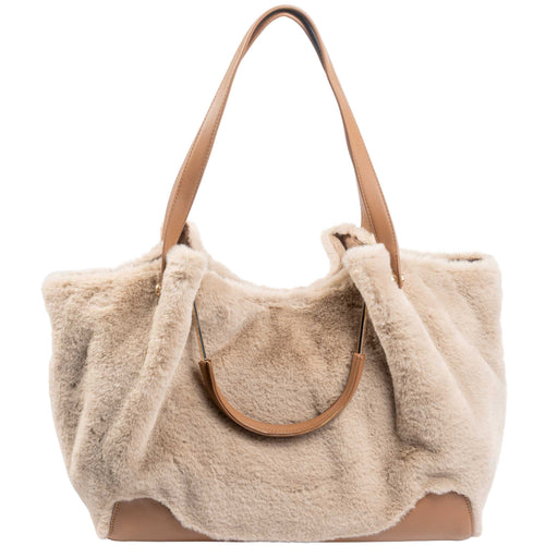 Dolce Vita Nomad Mid Brown Faux Fur Fuzzy Tote Bag WOMEN - Accessories - Handbags - Tote Bags Dolce Vita