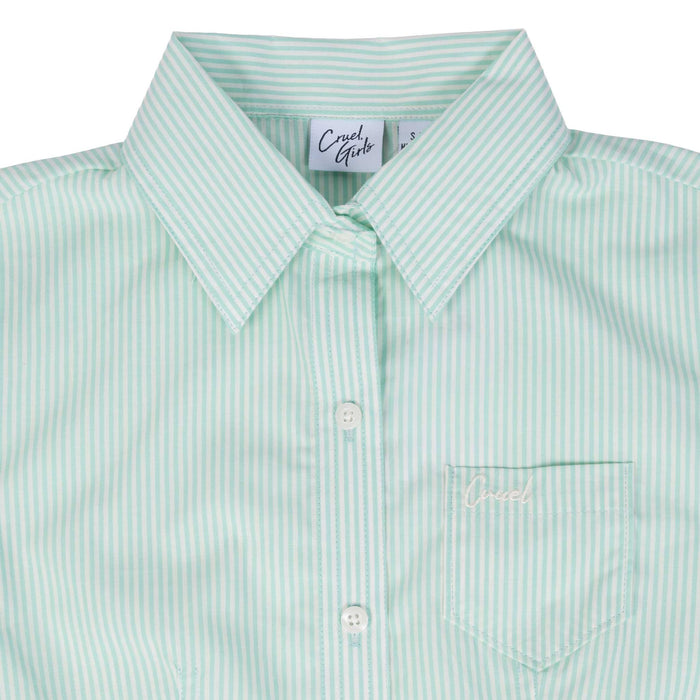 Cruel Denim Girl's Stripe Turquoise Top