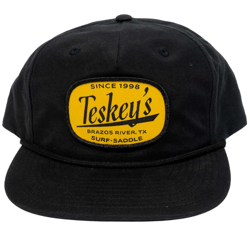Teskey's Brazos River Solid Black Rope Cap TESKEY'S GEAR - Baseball Caps Teskey's