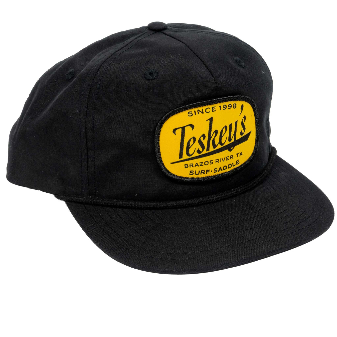 Teskey's Brazos River Solid Black Rope Cap TESKEY'S GEAR - Baseball Caps Teskey's