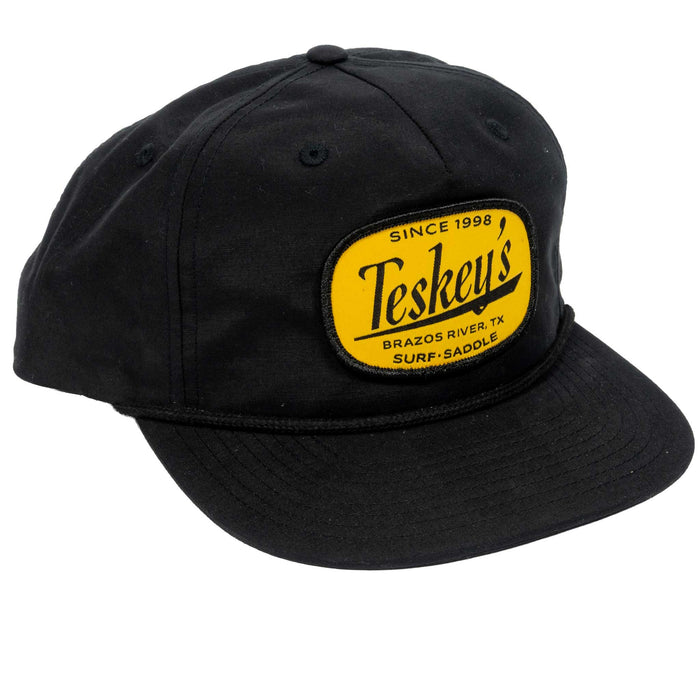 Teskey's Brazos River Solid Black Rope Cap