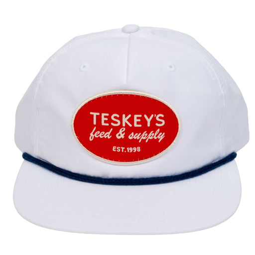Teskey's Feed & Supply Rope Cap - Solid White/Navy TESKEY'S GEAR - Baseball Caps Teskey's