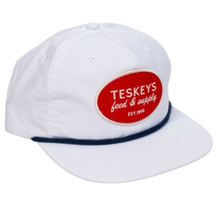 Teskey's Feed & Supply Rope Cap - Solid White/Navy
