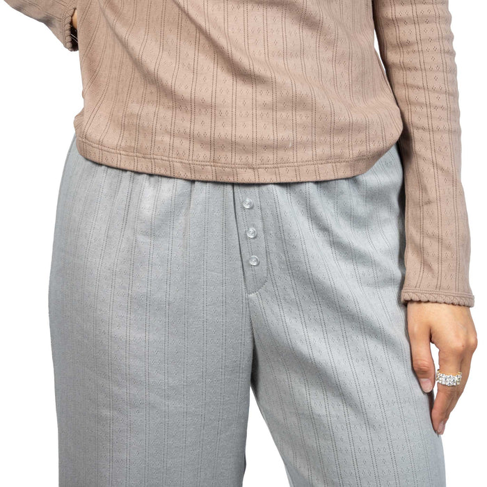 Dylan Kelly Pointelle Wide Leg Pant