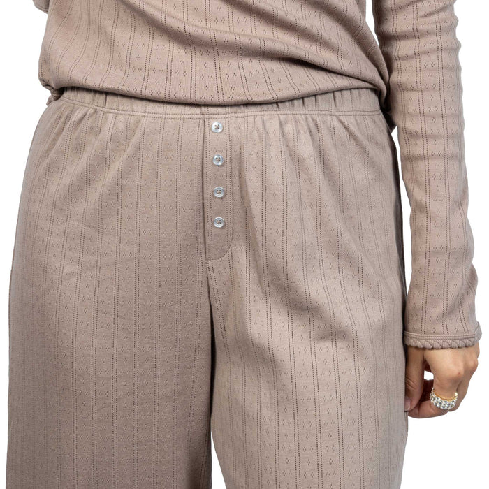 Dylan Kelly Pointelle Wide Leg Pant