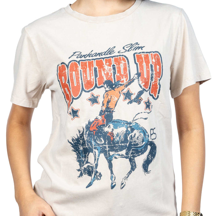 Panhandle Slim Women's Wanted Round Up Graphic Tee WOMEN - Clothing - Tops - Short Sleeved Panhandle