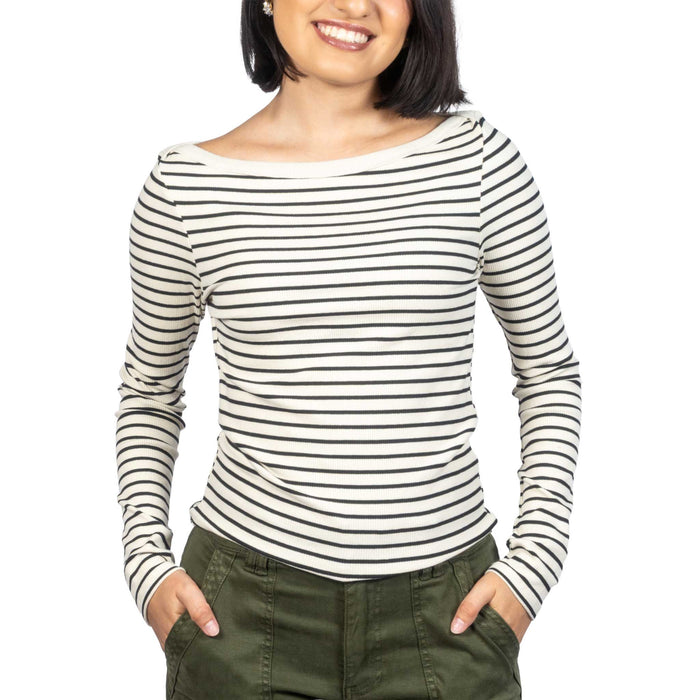 Sadie & Sage Brioche Boat Neck Top WOMEN - Clothing - Tops - Long Sleeved Sadie & Sage