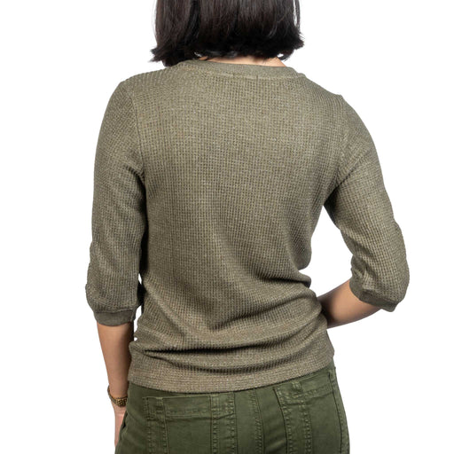 Dylan Elbow Sleeve Olive Branch Crew Top WOMEN - Clothing - Tops - Long Sleeved Dylan