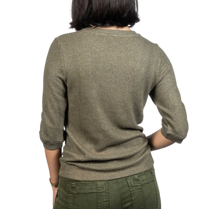 Dylan Elbow Sleeve Olive Branch Crew Top WOMEN - Clothing - Tops - Long Sleeved Dylan