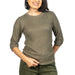 Dylan Elbow Sleeve Olive Branch Crew Top WOMEN - Clothing - Tops - Long Sleeved Dylan