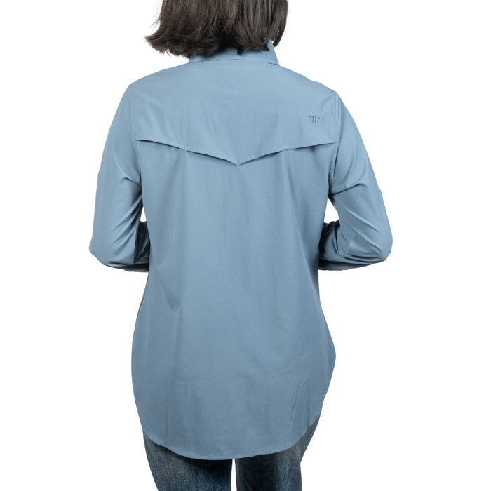 Ferrell Brand Women's Blue Core Snap Shirt