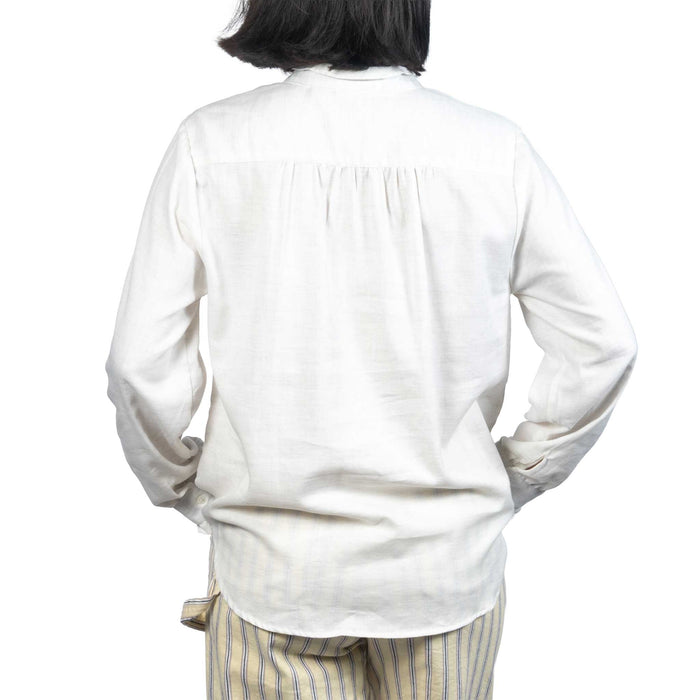 Dylan Channing Ruffle Natural Top