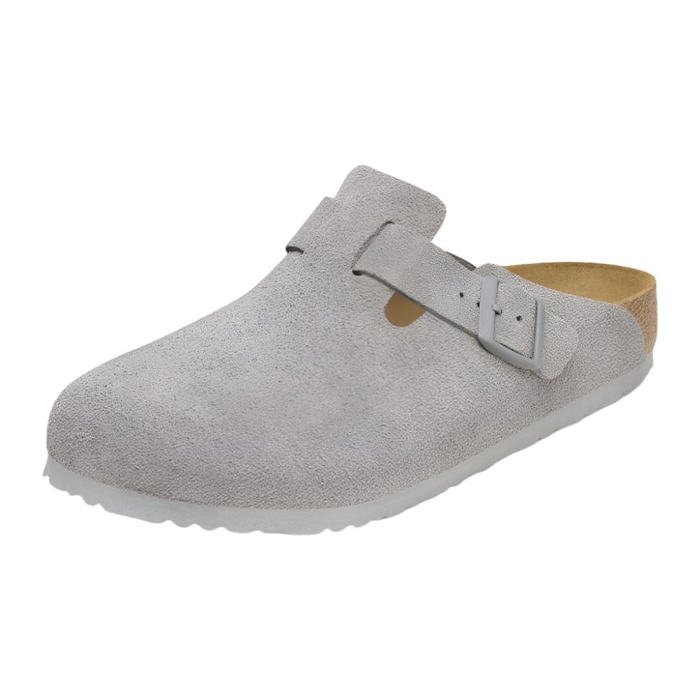 Birkenstock Boston Suede Leather - Stone Coin