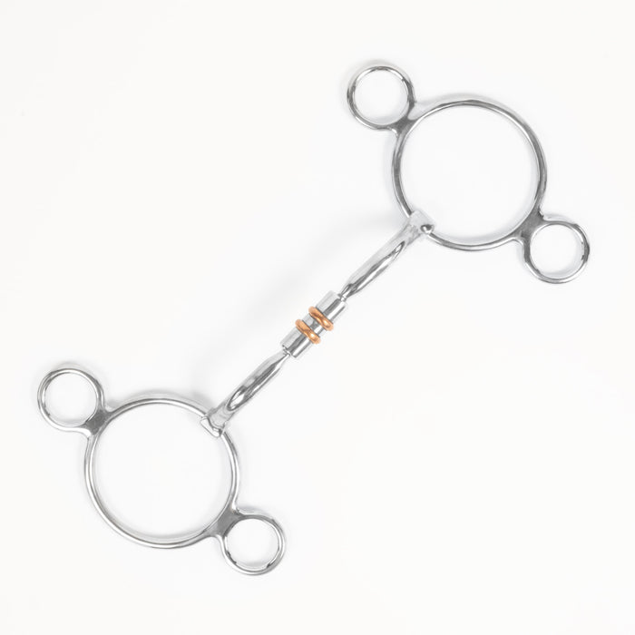 Teskey's 8 Shank Snaffle Bit w/Angled Billy Albin Mouth