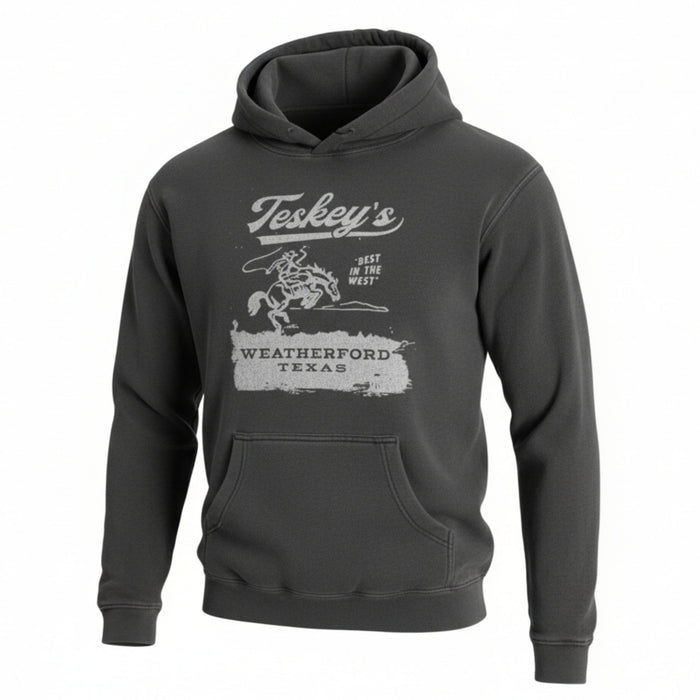 Teskey's Bronco Fleece Hoodie - Black TESKEY'S GEAR - Sweatshirts & Hoodies Teskey's