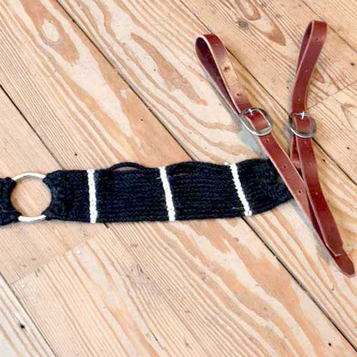 Handmade Black Mohair Tripping Collar Tack - Breast Collars Iron Horse Head Brand