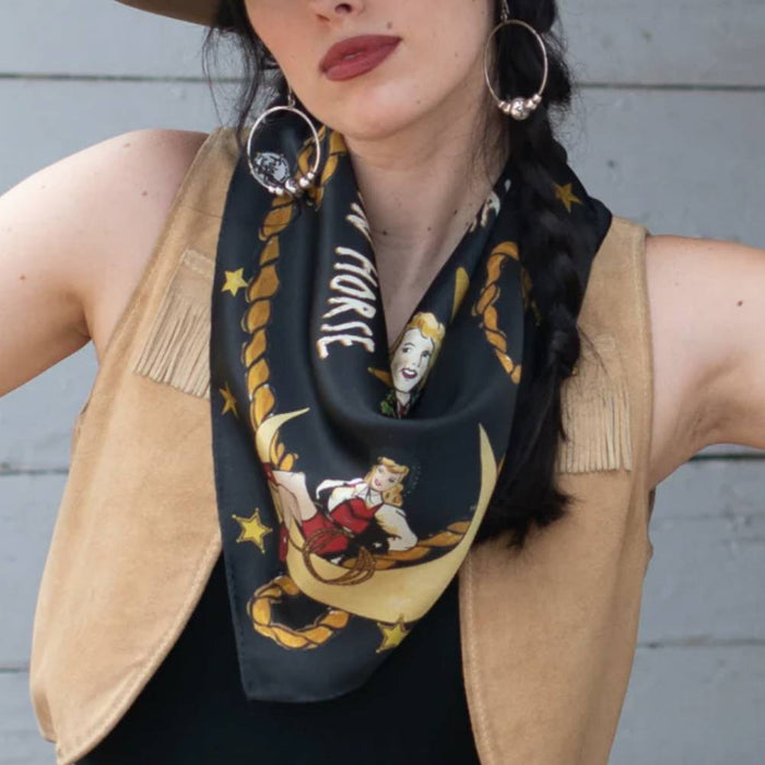 Fringe Scarves "Always Saddle Your Own Horse" Long Wild Rag ACCESSORIES - Additional Accessories - Wild Rags & Scarves Fringe Scarves   