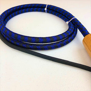 Double C Customs 6' Nylon Whip Tack - Whips, Crops & Quirts Double C Custom Whips Electric Blue/Black  