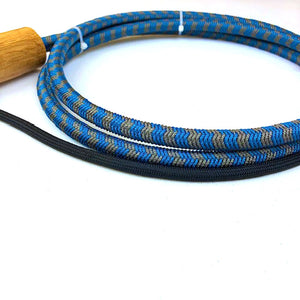 Double C Customs 8' Nylon Whip Tack - Whips, Crops & Quirts Double C Custom Whips Caribbean Blue/Grey  