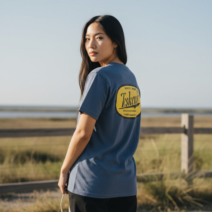 Teskey's Brazos River Tee - Heather Navy