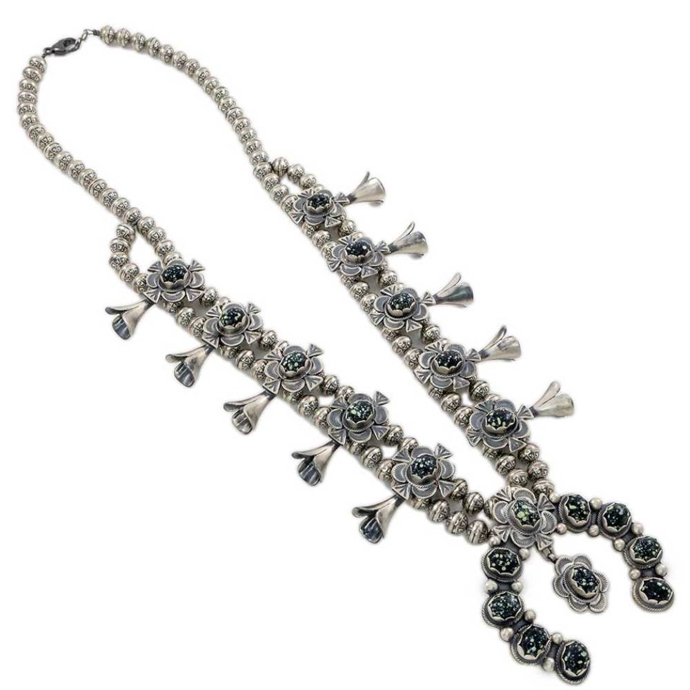 Bob Becenti New Lander Squash Blossom Necklace WOMEN - Accessories - Jewelry - Necklaces Sunwest Silver   