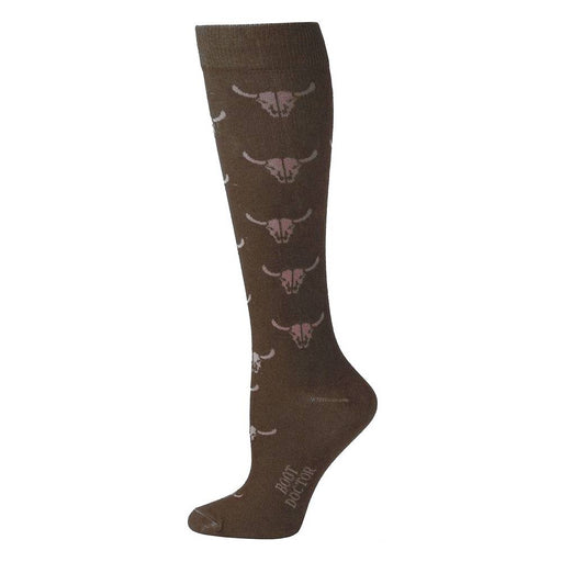 Boot Doctor Over the Calf Bull Skull Socks WOMEN - Clothing - Intimates & Hosiery M&F Western Products   