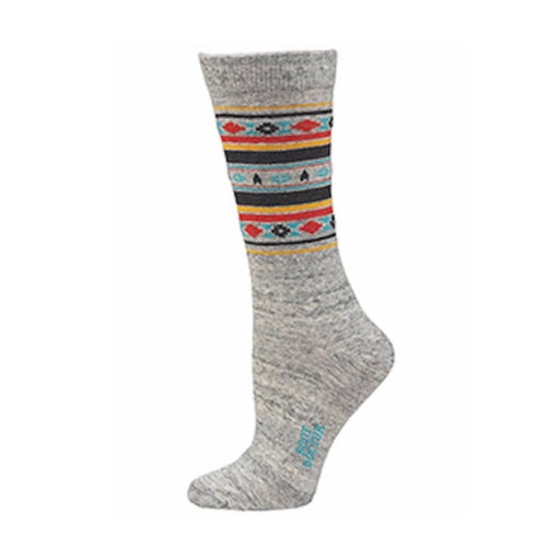 Boot Doctor Southwest Crew Socks - Heather Grey WOMEN - Clothing - Intimates & Hosiery M&F Western Products   