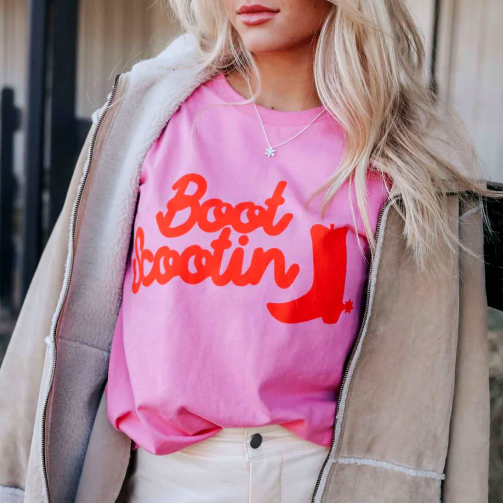 Boot Scootin' Neon Tee WOMEN - Clothing - Tops - Short Sleeved Charlie Southern   