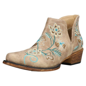 Embroidered hot sale floral booties