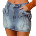 * Bow Pocket Denim Mini Skirt - FINAL SALE WOMEN - Clothing - Skirts So Me