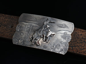 Comstock Heritage Morgan Bull Rider Ranchwear Buckle ACCESSORIES - Additional Accessories - Buckles Comstock Heritage   