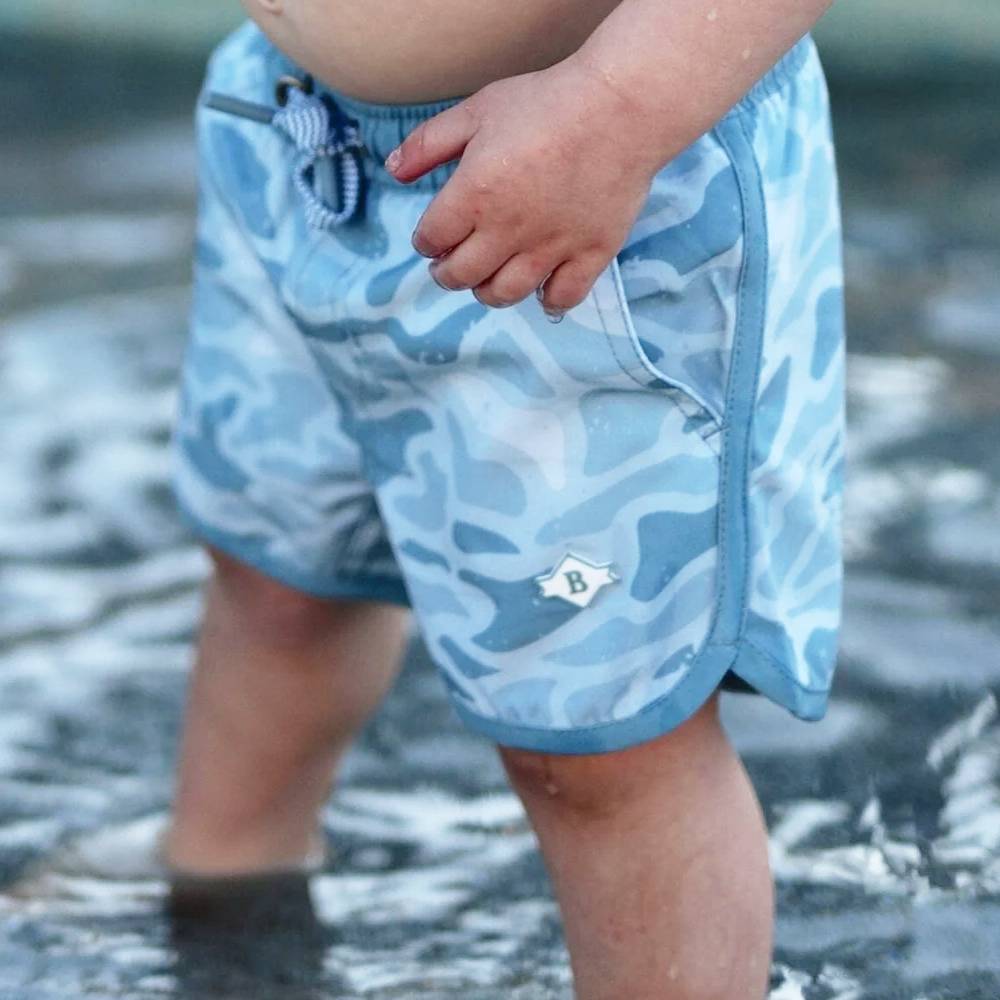 Burlebo Toddler Seaside Camo Swim Trunk