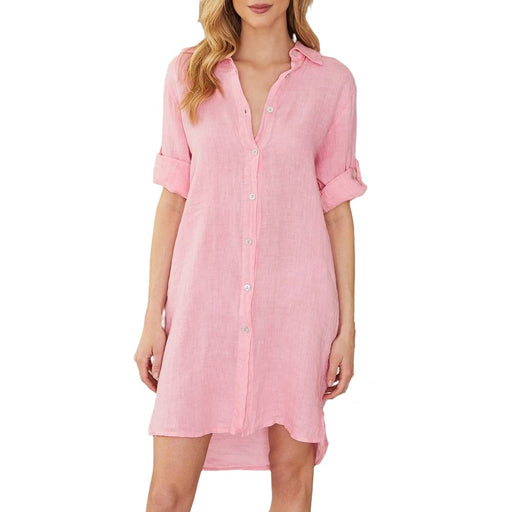 * Linen Button Down Dress - FINAL SALE WOMEN - Clothing - Dresses Milio Milano